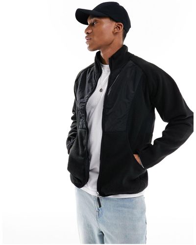Jack & Jones Fleece Jacket With Contrast - Black