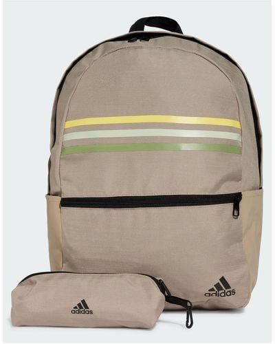 adidas Originals Classic Horizontal 3-stripes Backpack - Natural