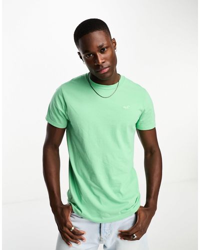 Hollister T-shirt chiaro con logo - Verde