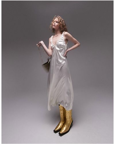 Topshop white hotsell satin dress