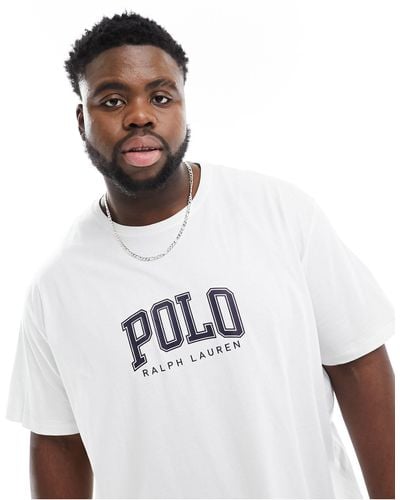 Polo Ralph Lauren Big & tall - t-shirt classique oversize à logo universitaire - Blanc