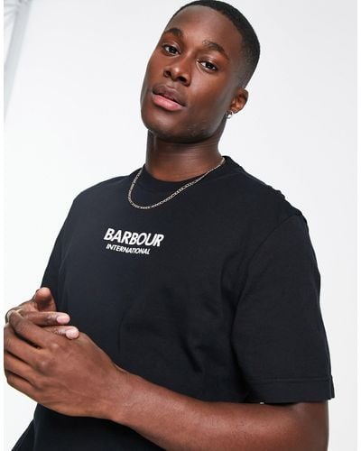 Barbour Formula - t-shirt con logo nera - Blu