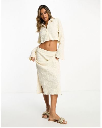 4th & Reckless Verenna Skirt Co-ord - Natural