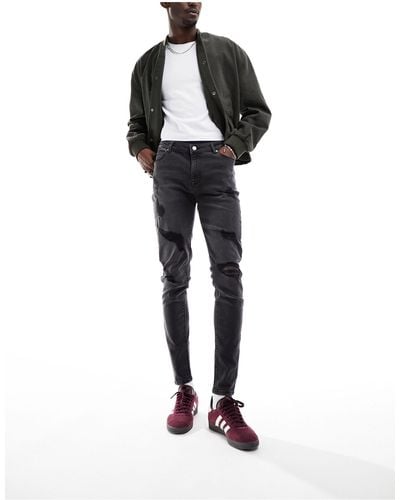 ASOS Spray On Jeans With Power Stretch - Black
