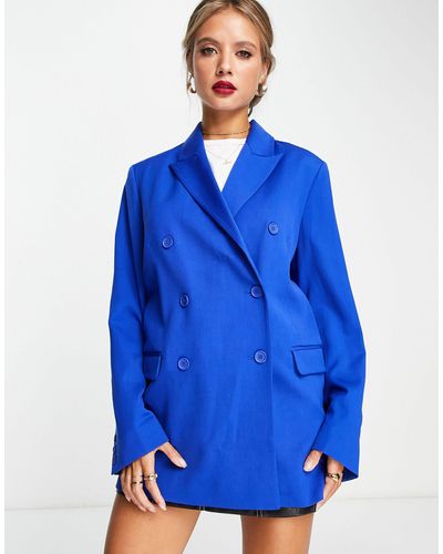 & Other Stories Double Breasted Blazer - Blauw