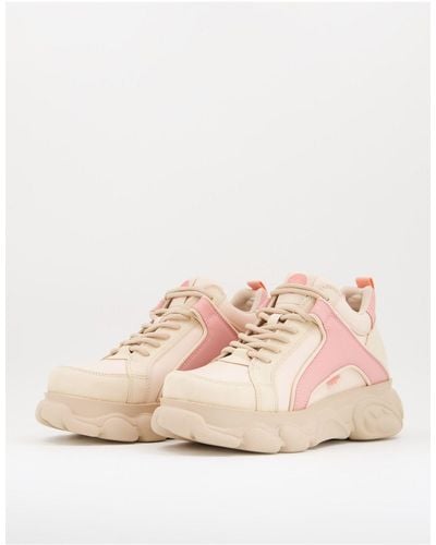 Buffalo Cld Corin Low Platform Sneakers - Pink
