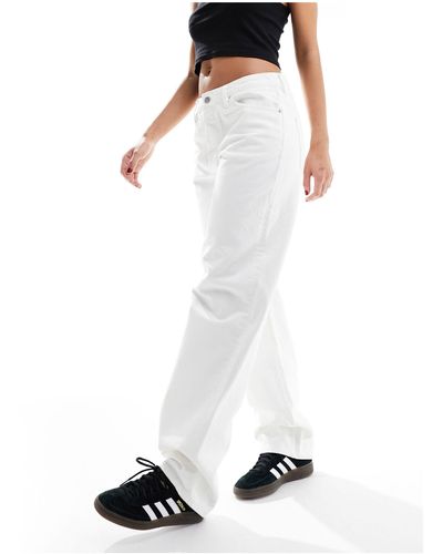 Calvin Klein Jean droit style années 90 - clair délavé - Blanc