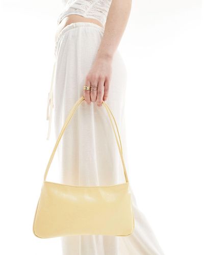 ASOS Shoulder Bag With Skinny Double Strap - Natural