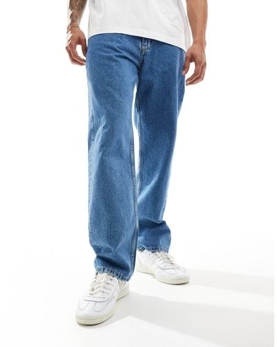 Pull&Bear – weit geschnittene jeans - Blau