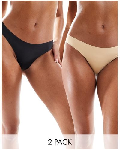 Bye Bra Invisible No Vpl Smoothing 2 Pack High Brief - Black
