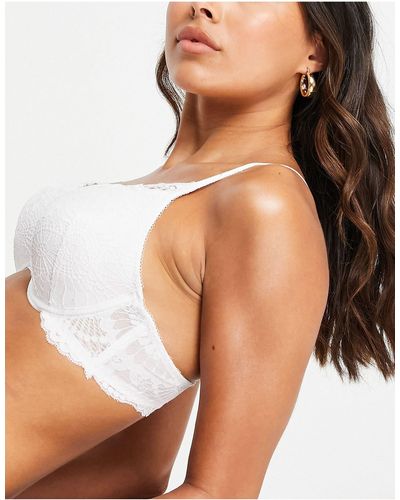 New Look Lace Boost Bra - White