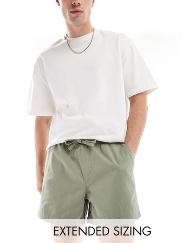 ASOS – kürzer geschnittene chino-shorts - Weiß
