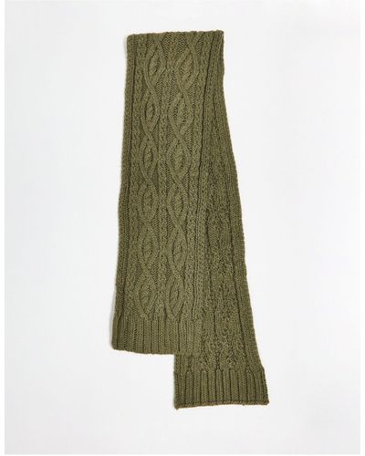 French Connection Cable Scarf - Green