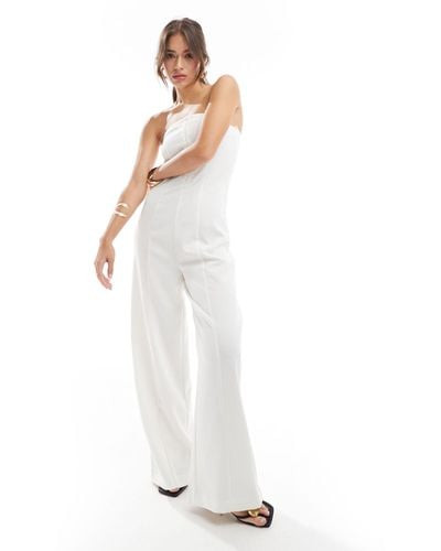 Pimkie – eleganter, trägerloser jumpsuit - Weiß