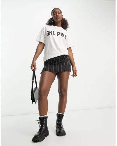 In The Style Exclusives - T-shirt Met 'grl Pwr' Motief - Wit