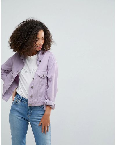 ASOS Cord Jacket In Lilac - Purple
