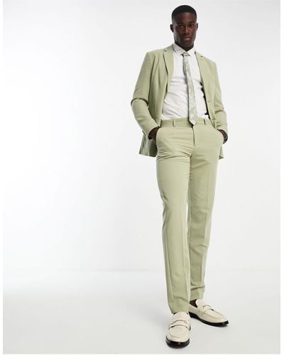 Only & Sons Slim Fit Suit Trousers - White
