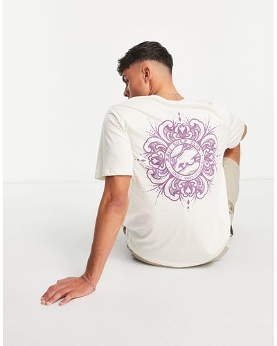 Only & Sons Oversized T-shirt With Bali Mandala Back Print - White