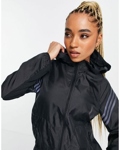 adidas Originals Adidas Running Run Icons Full Zip Shell Jacket - Black