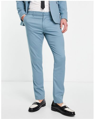 New Look Skinny Suit Pants - Blue