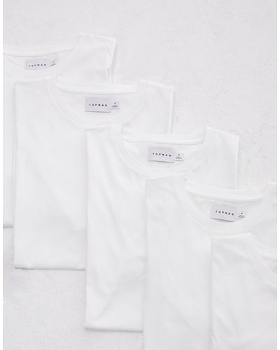 TOPMAN 5-pack Classic T-shirt - White
