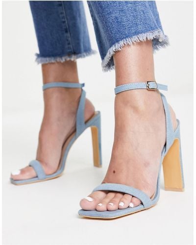 Glamorous Strappy Heel Sandals - Blue