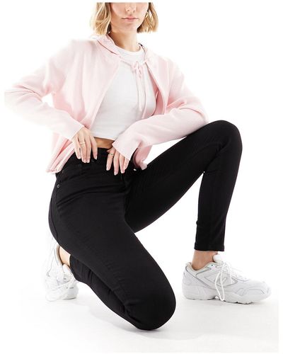 French Connection – enge stretch-jeggings mit hoher taille - Schwarz