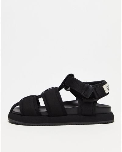 Goodnews Goat Quilted Sandals - Black