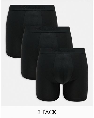 Calvin Klein – ck black – 3er-pack eng geschnittene boxershorts - Schwarz