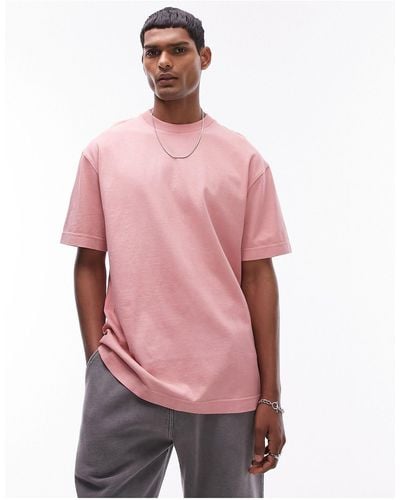 TOPMAN Oversized Fit T-shirt - Pink