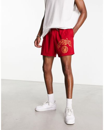 ASOS – oversize-shorts aus netzstoff - Rot