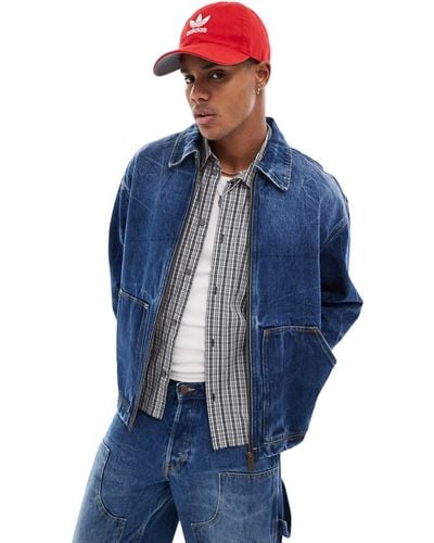 Weekday Hill Co-ord Workwear Denim Jacket - Blue