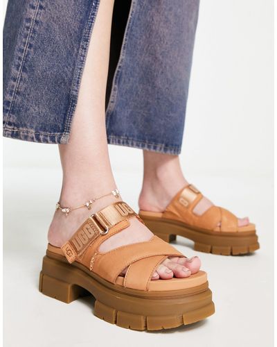 UGG Ashton Leather Slide Sandals - Blue
