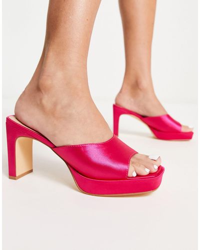 Forever New Mules con plataforma - Rosa