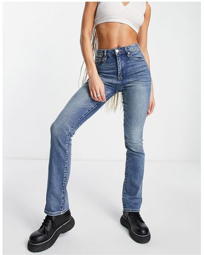 Blank NYC Flared Jeans Met Halfhoge Taille - Blauw