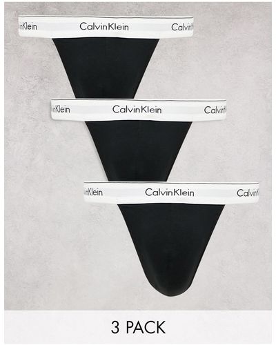 Calvin Klein 3 Pack Thong - White