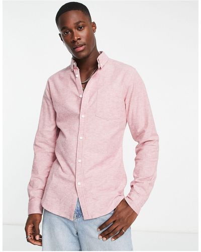 ASOS Slim Oxford Shirt - Pink