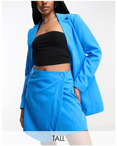 ONLY Wrap Mini Skirt Co-ord - Blue