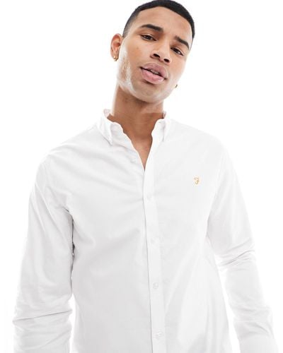 Farah Brewer Long Sleeve Shirt - White