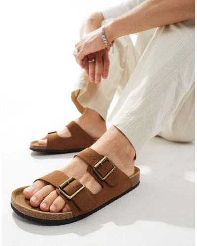 ASOS Two Strap Sandals - Natural