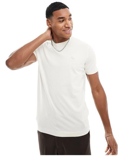 Abercrombie & Fitch Elevated icon - t-shirt color crema con logo - Bianco