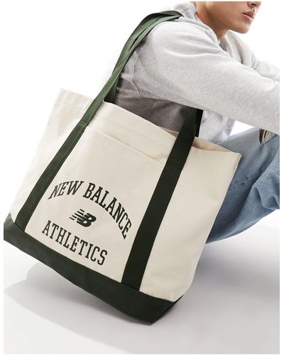 New Balance Athletics - borsa shopping sporco e verde - Bianco