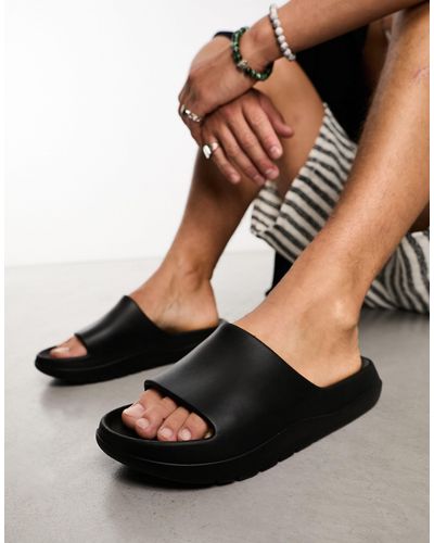 ASOS Sliders nere con suola spessa - Nero