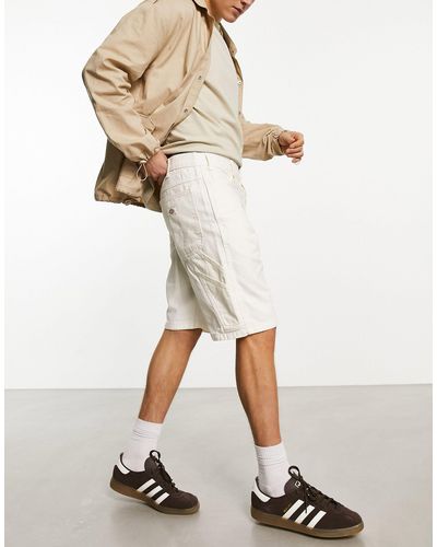 Dickies Pantalones cortos blanco hueso estilo carpintero duck canvas - Neutro