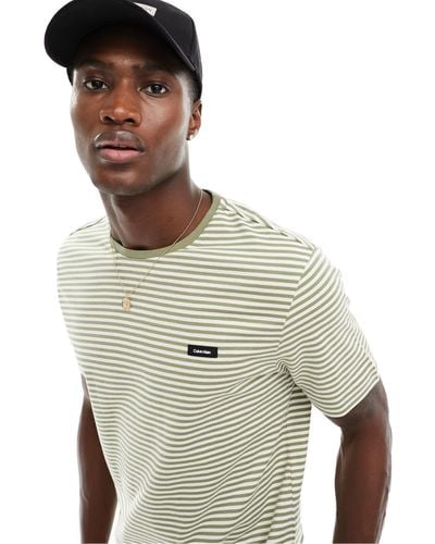 Calvin Klein Cotton Stripe T-shirt - Green