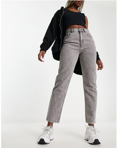 Pull&Bear Mom Jeans Met Hoge Taille - Zwart