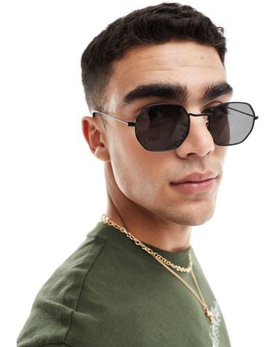 ASOS Angled Sunglasses - Green