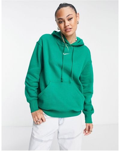 Nike Unisex Mini Swoosh Oversized Pullover Hoodie - Green