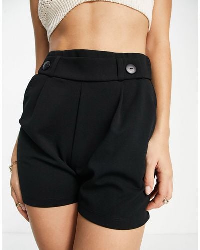 Jdy Button Detail Tailored Shorts - Black