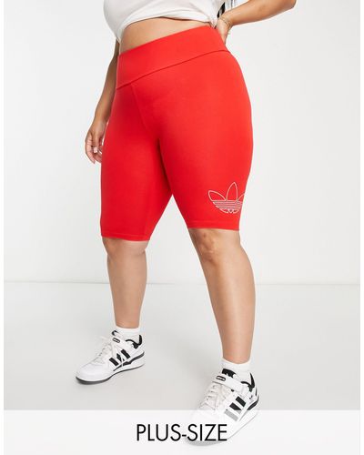 adidas Originals Plus - leggingshort Met Logo - Rood